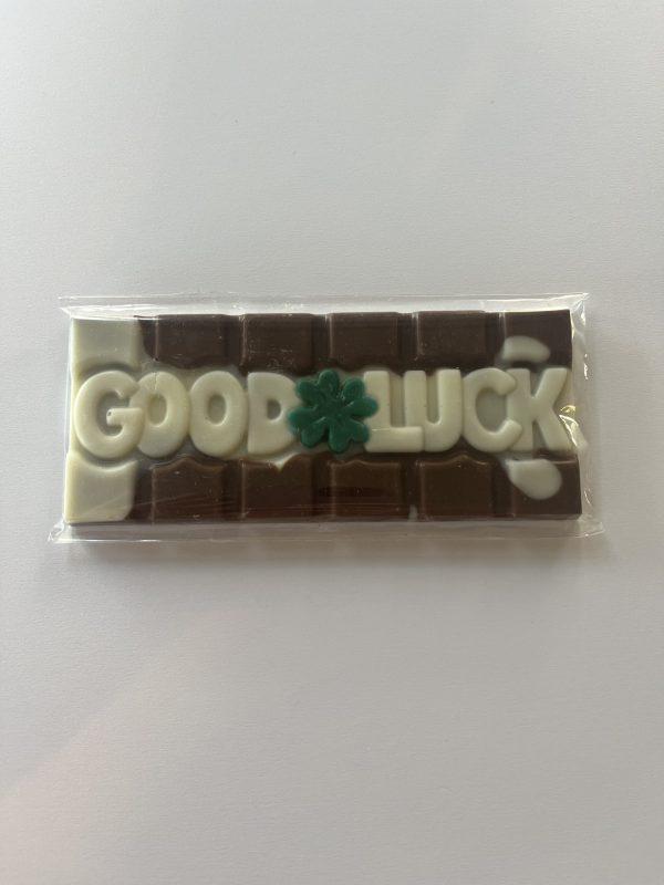 Milk chocolate Good Luck wish bar
